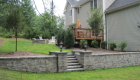 10-Backyard leveling using Techo Creta with bluestone capped pillars (4)