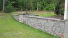 12-Backyard leveling using Techo Creta with bluestone capped pillars (6)
