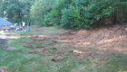 30-Complete backyard renovation with kitchen, waterfall, gas firepit, planting, landscape lighting, drainage and stairs. All walls and steps capped with custom cut bluestone (5)