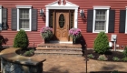 8-Natural stone stairway with Cambridge Ledgestone and quarter wall with lighting