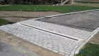 Granite cobble apron with drainage (1)